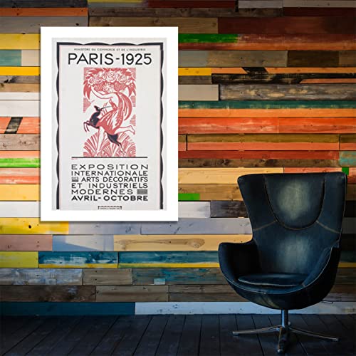 1925 Paris Exhibition affiche déco murale rétro sans cadre - 6