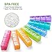 Sukuos Monthly Pill Organizer 28 Day, Large Moisture-Resistant Pill Box Cases with Dust-Proof Box and Clear Lid for Vitamin/Fish Oil/Supplements, Easy to Open and Clean