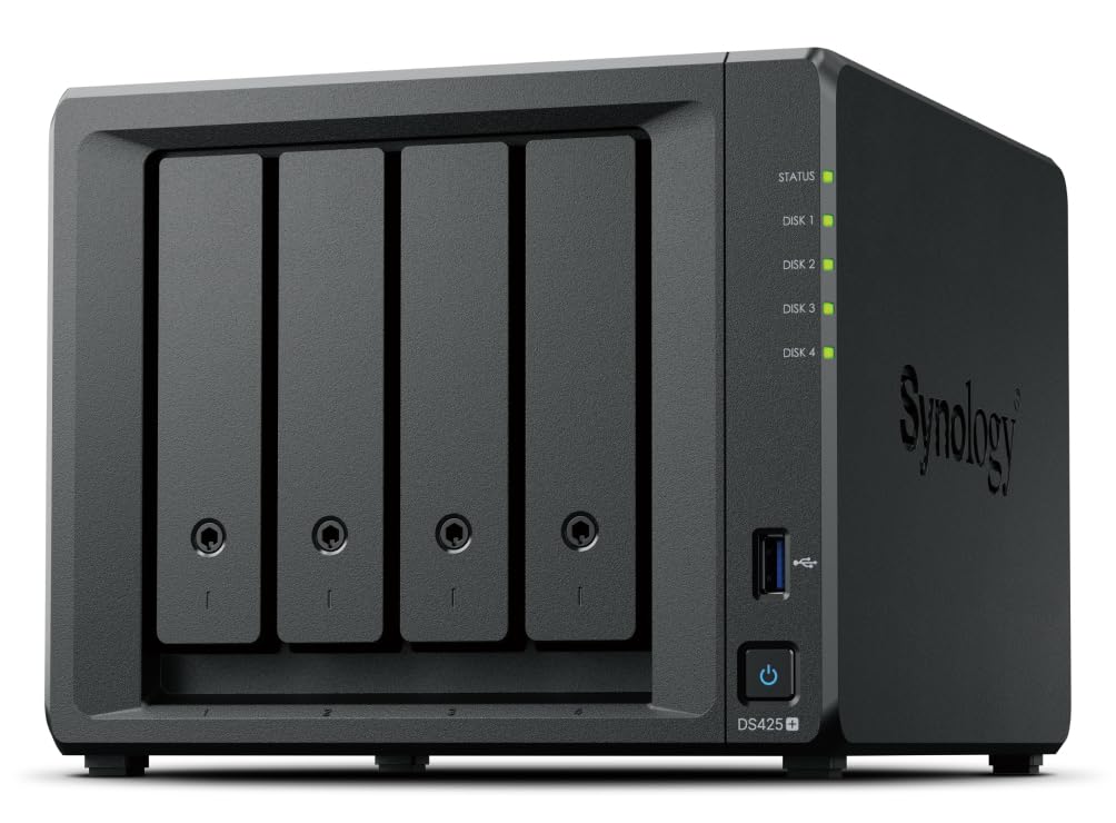 Synology DiskStation DS425+ NAS/Serveur de Stockage Intel® Celeron® J4125 2 Go DDR4 0 to - Noir