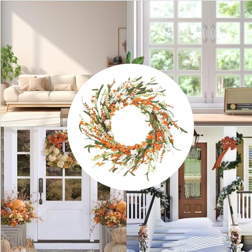 Couronne de fleurs de porte durable pour remplacer les végétaux qui fanent - 5