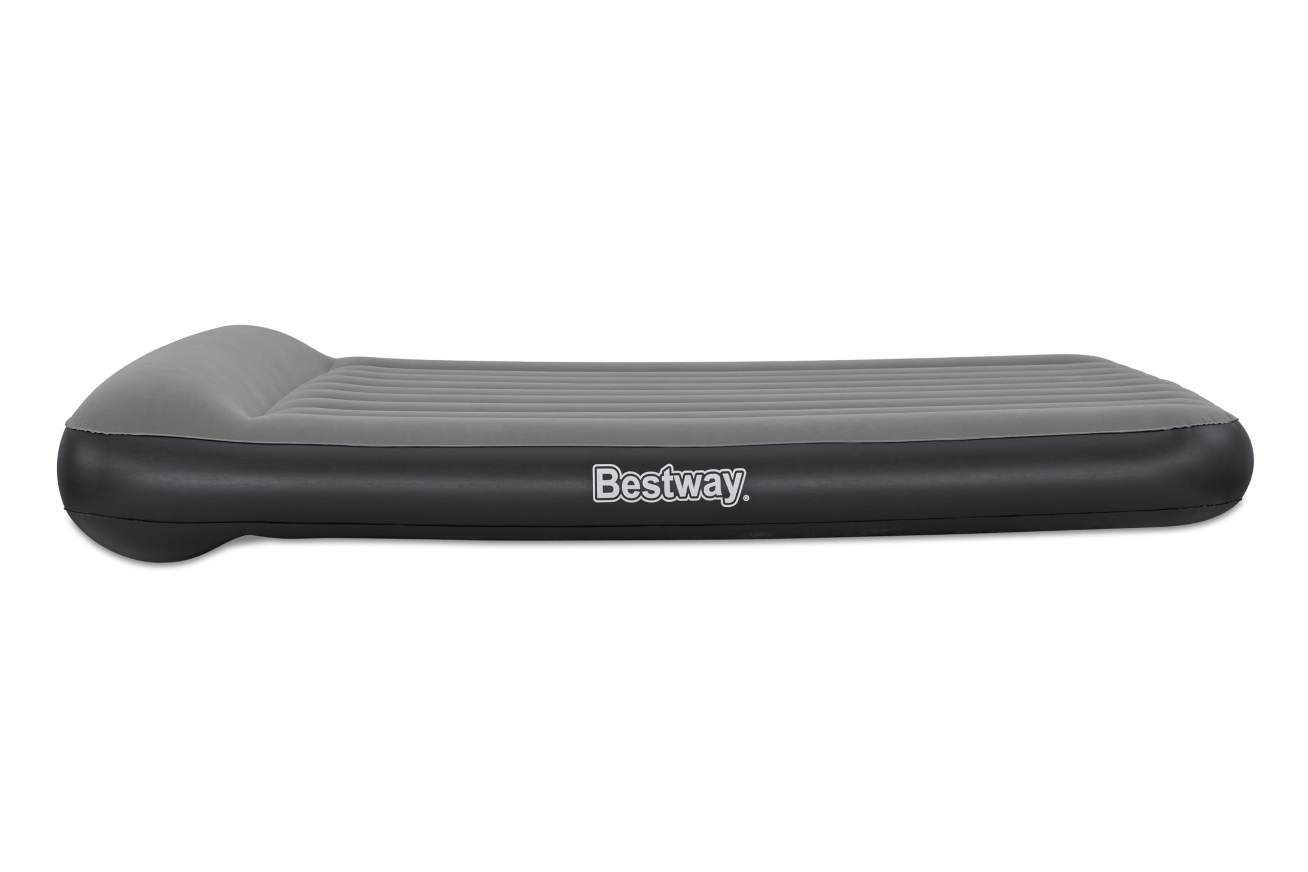 Bestway Matelas Gonflable 2 Places Queen Tritech avec Pompe USB intégrée - 203 cm x 152 cm x 30 cm - Gris/Noir