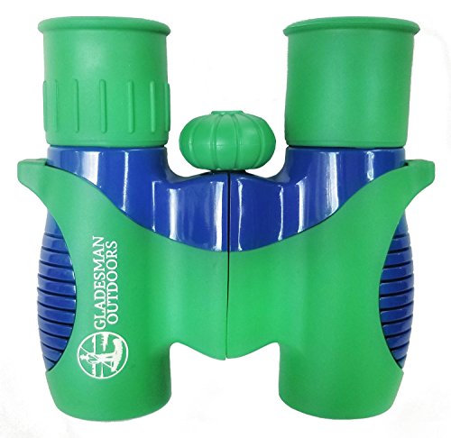 Kids Binoculars by Gladesman - 10x22 with Neck Strap, Cleaning Cloth, Soft Bag