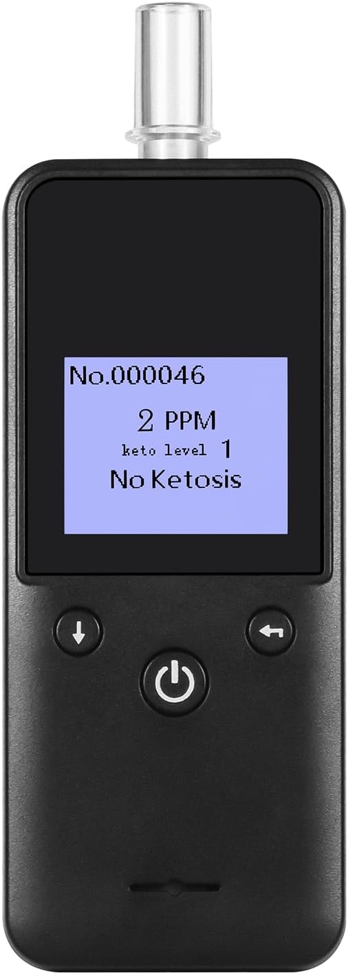 Breath Ketone Meter with Records Memory, Portable Ketosis Breath Meter & Multi-Language Ketone Tester - Ketone Breath Analyzer with Color Display & Data Export for Professional Ketosis Tracking