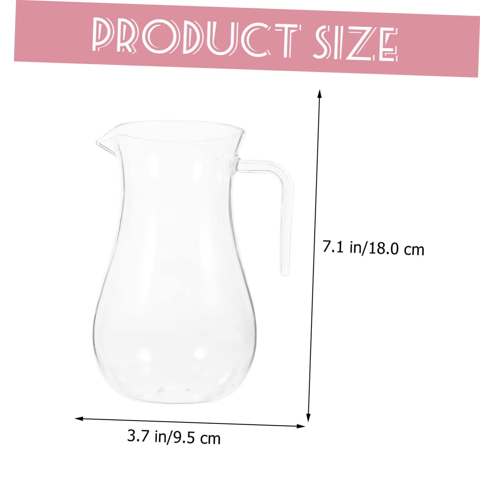 Garneck Wine Dispenser Hand Blown Wine Decanter Clear Container Pitcher Beer Dispenser Handheld Decanter Beverage Pitcher Carafes Dispenser Transparent Plastic re-usable