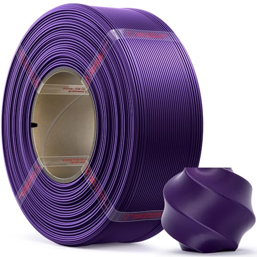 MarsWork PLA Basic Pre-Dried Refill Filament 1kg (2.2lbs) for Reusable Spools 1.75mm Spool-Less 3D Printing Filament Compatible with Bambu Lab 3D Printers Indigo Purple
