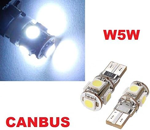 Inion 5 Xenon Look with Power SMD LED Parking Light Bulbs LED Soffiten W5 W T10 Canbus Xenon White Approx. 6,000 K 12 V