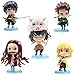 CYSJ Demon Slayer Cupcake Topper 5Pcs Figuras de acción Decoración de Tartas Figuras Decoración para Tarta de cumpleaños de Anime de Dibujos Animados del Fiesta Suministros
