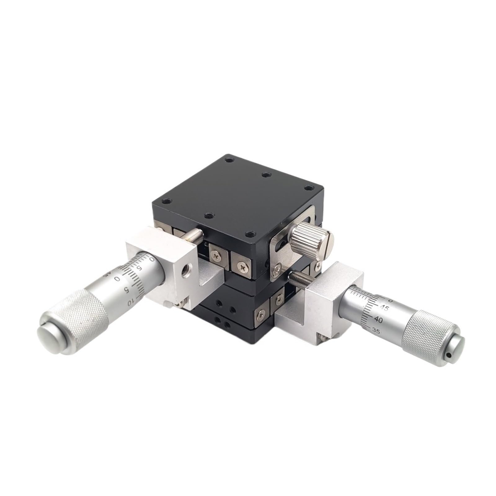 IGNVXMGKP XY Axis Stages 40x40mm Knob Micrometer Sliding Stage Guide Rail Type Platform Manual Displacement Sliding Table LGY40-R LGY40-L(LGY40-L)
