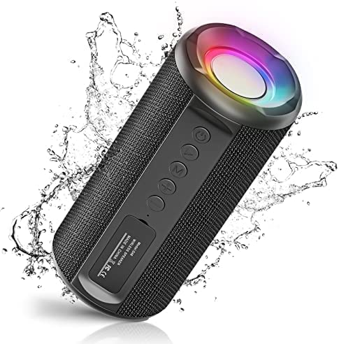 UOHHBOE Bluetooth Lautsprecher Tragbar Musikbox Bluetooth 5.0 Box, Kabellosen Stereo-kopplung, Freisprechfunktion, 20 Std Wiedergabe, 360° Sound, für TF-Karte, USB, Party/Reise/Draussen Cover