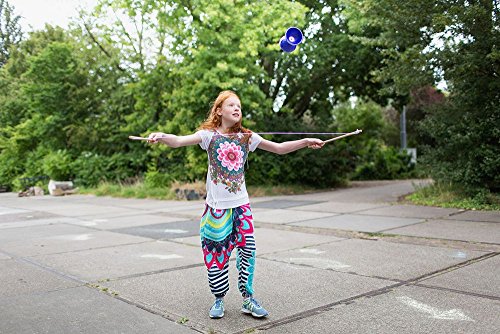 Diabolo spiele - Koordination Kompaktes Outdoor Spiel - Draussen spielzeug Kinder, Blau