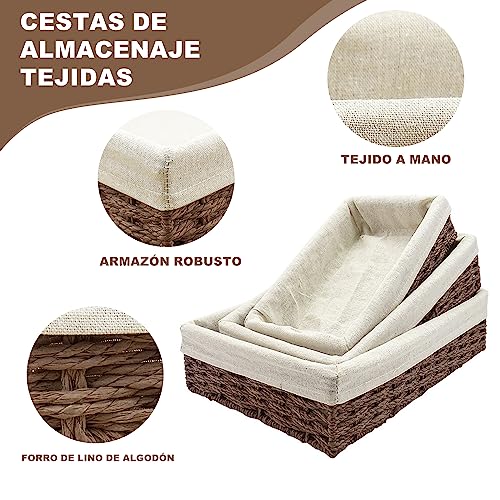 La Mejor comparativa de Cestas tejidas para almacenamiento en baño los más solicitados. 5 Imagen adicional