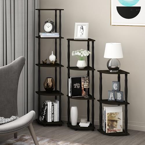 image for Furinno Turn-N-Tube 5 Tier Corner Display Rack Multipurpose Shelving U