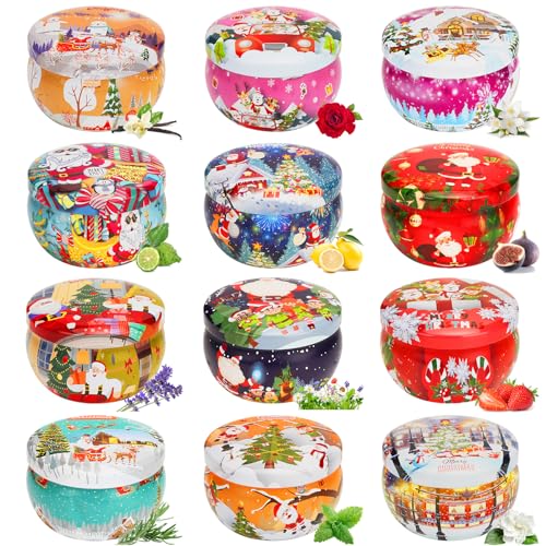 12 candele natalizie profumate per la casa, 70,9 g, candele per aromaterapia, set regalo per donne, candele profumate per la casa, candele profumate per Natale, compleanno, Ringraziamento, festa della