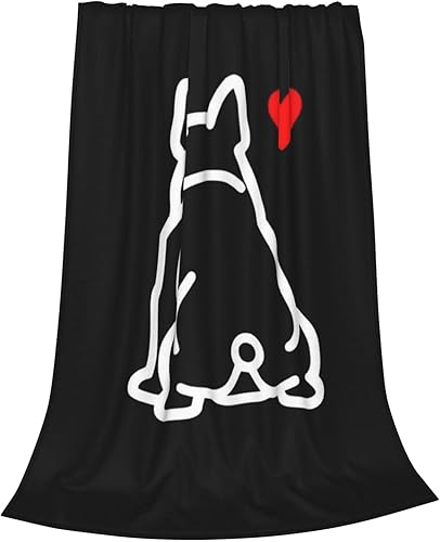 Miniatura 2 de Manta para todas las estaciones, manta de felpa suave, acogedora manta de viaje para la escuela, viajes, cómoda, divertida manta de bulldog francés,