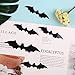 DIYASY Bats Wall Decor,120 Pcs 3D Bat Halloween Decoration Stickers for Home Decor 4 Size Waterproof Black Spooky Bats for Room Decor