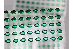 Allstarco Gemstone Green Stick On Face Jewels