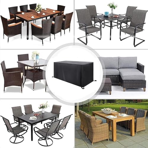 Housse de table rectangulaire contre la pluie et l'humidité du rotin 220cm