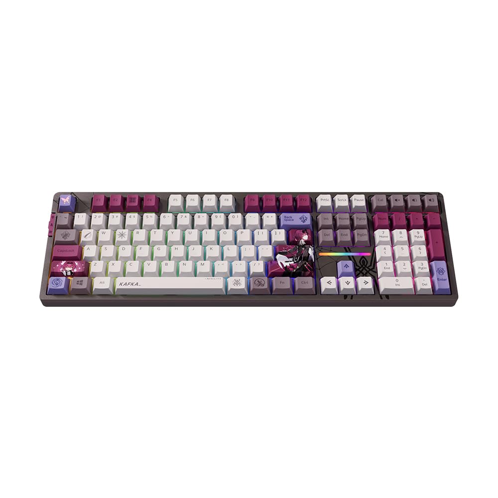 HOYOVERSE Honkai: Teclado mecánico Star Rail Kafka con retroiluminación - Interruptor de otoño de 108 teclas