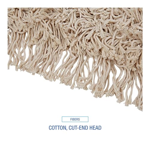 Image of Boardwalk Cotton Dry Mopping Kit, 36 x 5 Natural Cotton Head, 60 inch Natural Wood Handle