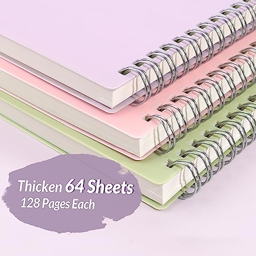 Annecy 3 Pack Lined Spiral Notebooks - Large Lined Journals With 120Gsm Thick College Ruled Paper 64 Sheets/128 Pages 8.5 X 11 Inches - Journals For Writing/Drawing/Study And Notes #TOP4