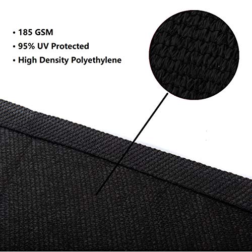 AsterOutdoor Sun Shade Sail Rectangle 16' x 20' UV Block Canopy for