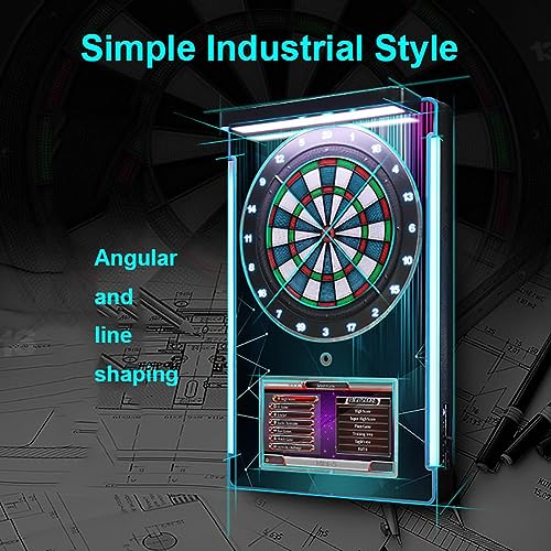 26 Game Electronic Dartboard, LED Soft Tip Darts Set, Dokładny system punktacji, Łatwy montaż na ścianie do domowej rozrywki, Poprawa koordynacji ręka-oko