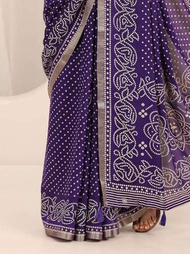 Image of Libas Printed Georgette Saree for Women With Unstitched Blouse Piece | Traditional Saree for Festive & Wedding