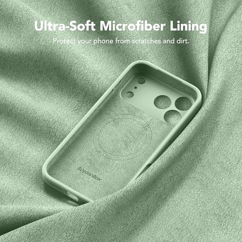 Image of Magnetic for iPhone 17 Pro Max Case, Compatible with MagSafe, [Full Camera Protection][Screen Protector] Silicone Shockproof Protective Phone Case for iPhone 17 Pro Max 6.9 inch, Light Cyan