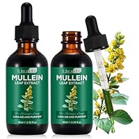 Königskerze-Extrakt, Mullein Leaf Extract, Königskerzenblatt Tropfen, Alkoholfrei, Ergänzungsmittel Tropfen zur Gesundheitsergänzung (120 ml (2er Pack))
