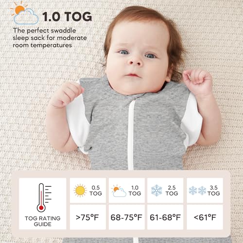 Image of Susurration 2-Pack Baby Swaddle Sleep Sacks - Swaddles for Newborns, Infant 0-3-6 Months, Baby Girls, Boys, Soft & Snug Newborn Sleep Sack, Nursery Swaddling Blankets