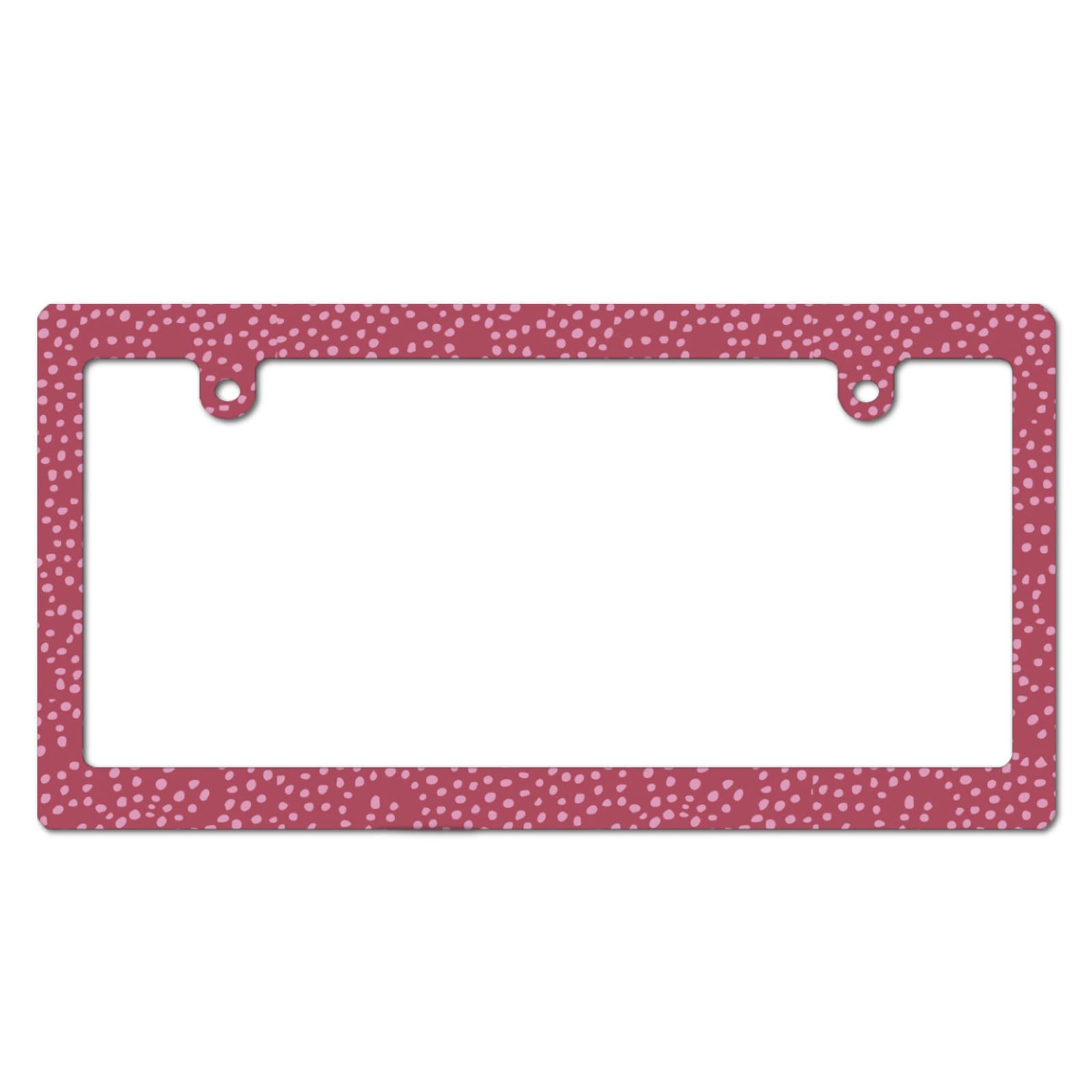 Amazon.co.jp: ナンバーフレーム ピンク 花柄 水玉柄 ドット ナンバー