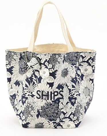 Amazon シップス レディース Ships For Women リバティプリントエコバッグ ネイビー One Size Ships シップス レディースバッグ 財布