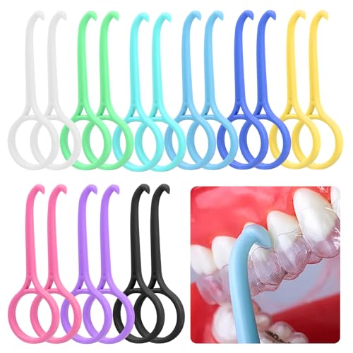 18 Piezas Removedor de Ortodoncia Invisibles Herramienta de Extracción de Alineador Plástico Removedor de Alineador Herramientas de Extracción de Alineador Eliminaciones de Alineadores Portátiles