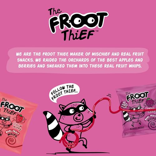 The FROOT Thief Real Fruit Snack Whips, Apple, Nut Free, Perfect for School Lunches and Snacks, Individual Bags Kids Snacks, 5 Pack - image 8