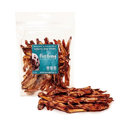 PawGang, Duck Feet 200g, 100% Natural Treats for Dogs Puppies Young Adult Old Small Large, Tasty Air Dried Chews Snacks