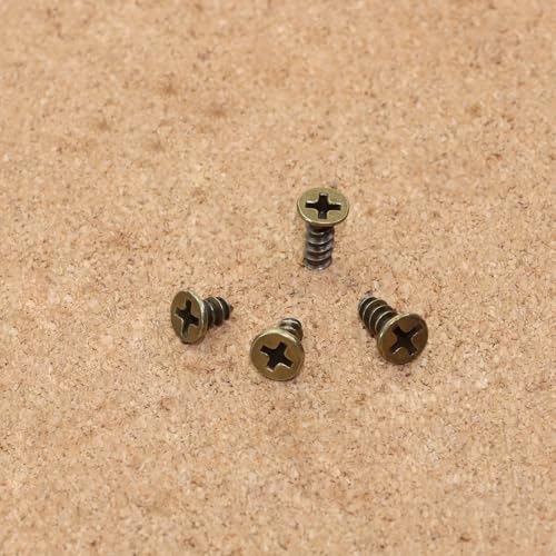 Mini Skater Kit surtido de tornillos para madera de acero al carbono cabeza plana autorroscantes, pack de 200 (Bronce) miniatura 5