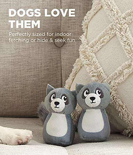 Image of Outward Hound Squeakin' Raccoon Hide A Puzzle Plush Replacement Dog Toys - 3 Pack