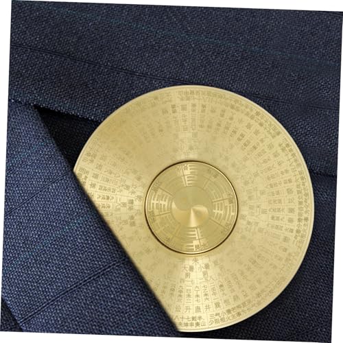 STOBAZA Brújula China Tradicional de Latón Decorativa Retro para Mesa miniatura 6