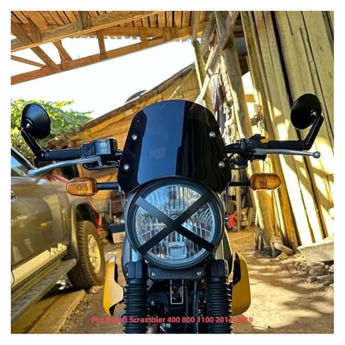 Espejo retrovisor de manillar universal con acabados para Ducati Scrambler 6