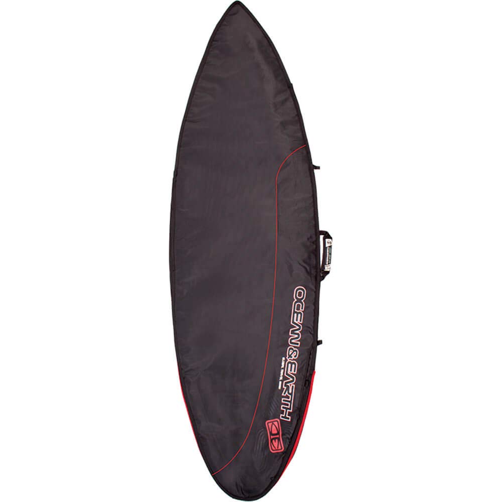 Ocean and Earth Aircon Black / Red Shortboard Board Bag - 5'8