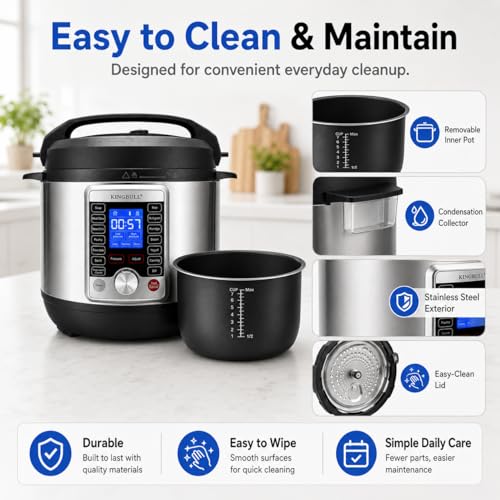 KINGBULL 14-in-1 8qt Multi-Cooker with LCD Display & Knob Control — view 7