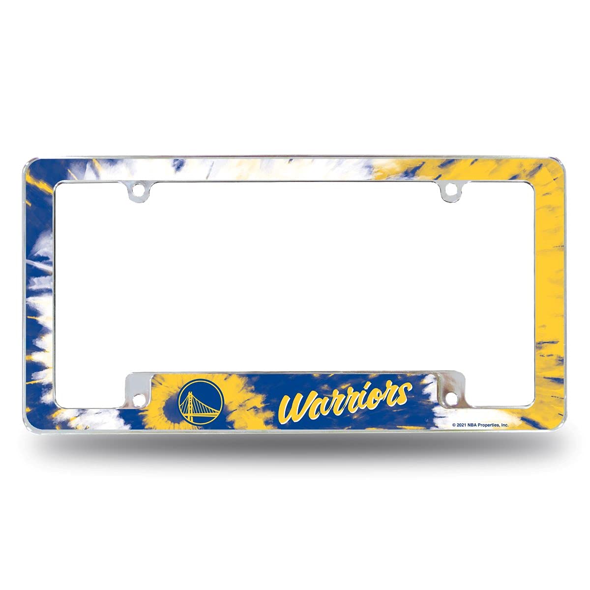 Rico AFC96001BTD Warriors - Tie Dye Design - All Over Chrome Frame (Bottom Oriented)