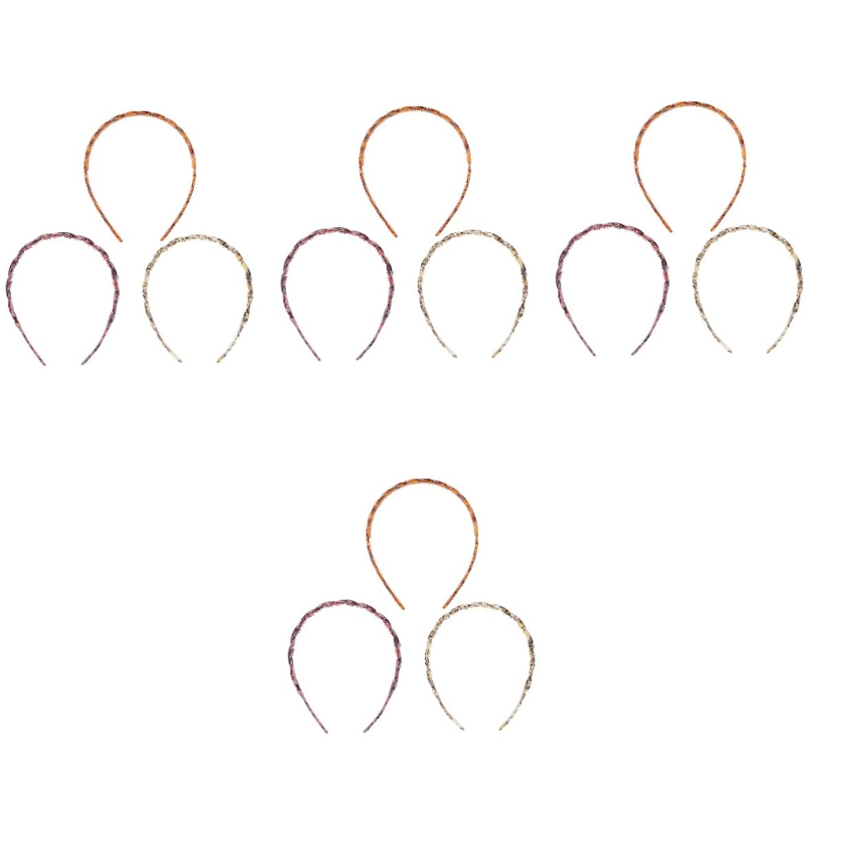 FRCOLOR 4 Set Eleganti Fasce Per in Resina Per Donne Fasce Per Alla Moda Per Donne Leggere E Comode Per L'uso Quotidiano E Il Lavaggio Del Viso Cerchietti Per Design Delicato 3 Pezzi * 4