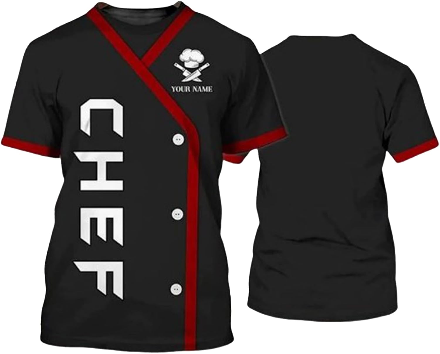 Custom Chef Shirt Personalized Chef 3D All Over Print for Men Women, Gifts for Chef, 3D Chef Shirt Gifts for Lover