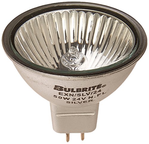 Bulbrite EXN/SLV/24 50-Watt 24-Volt Halogen MR16 Bi-Pin, Silver Flood