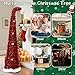 6FT Pop up Christmas Tree - Deeteck Fully Decorated Pre-Assembled Artificial Christmas Tree with Lights Snowflake - Easy to Assemble Foldable Christmas Tree - Decorations for Christmas Halloween