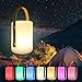 Luce Notturna a LED, Lampada da Comodino Ricaricabile USB, Luce RGB a 8 Colori che Cambia, Lampada a Sospensione Portatile con Manico in Corda per BBQ, Campeggio, Pesca, Camera dei Bambini (Cilindro)