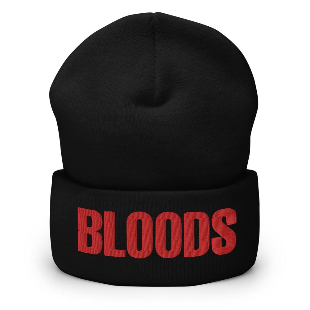 Bloods Beanie | Rap Hiphop Gang Brim Rapper Hiphop Trap