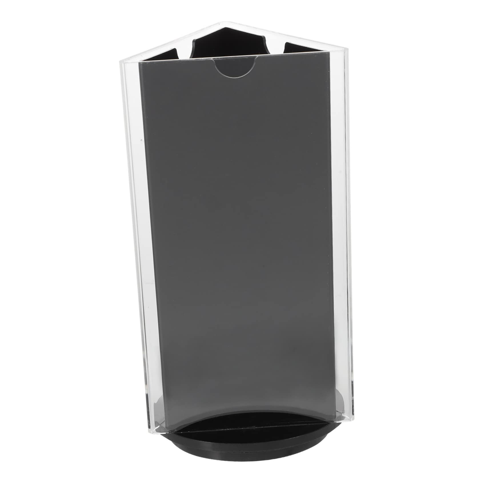 KICHOUSE Rotating Menu Display Stand for Restaurants Shops Acrylic Sign Holder 3 Sides