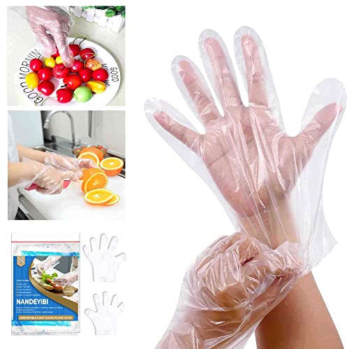 Castle Houseware 1000 x Guantes de Polietileno de plástico Desechables Grandes tamaño – Limpieza Preparar Food etc